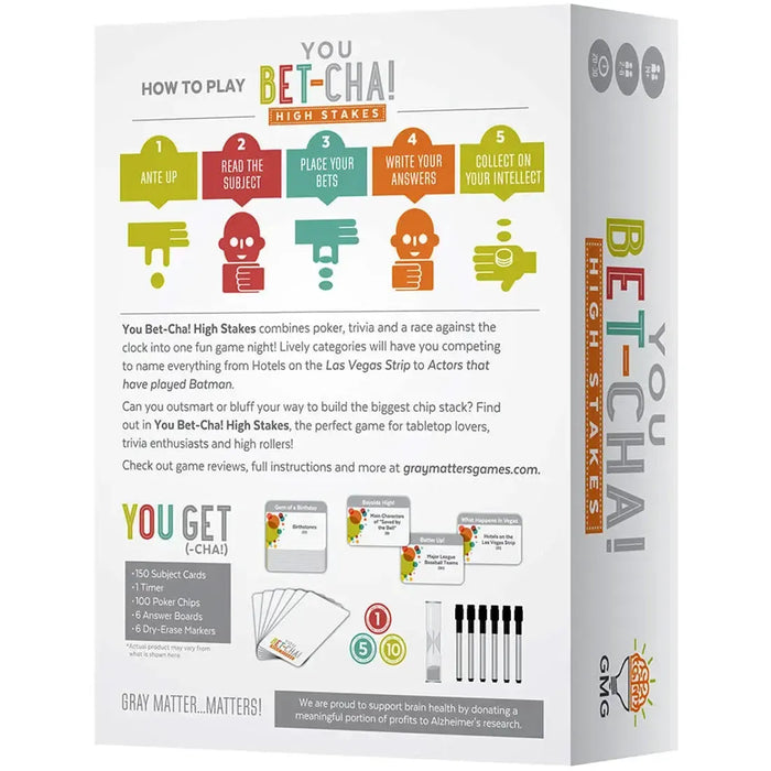 You-Bet-Cha! - Trivia Party Card Game for Family, Adults, and Children (2-6 Player, Ages 14+) - Gray Matters Games