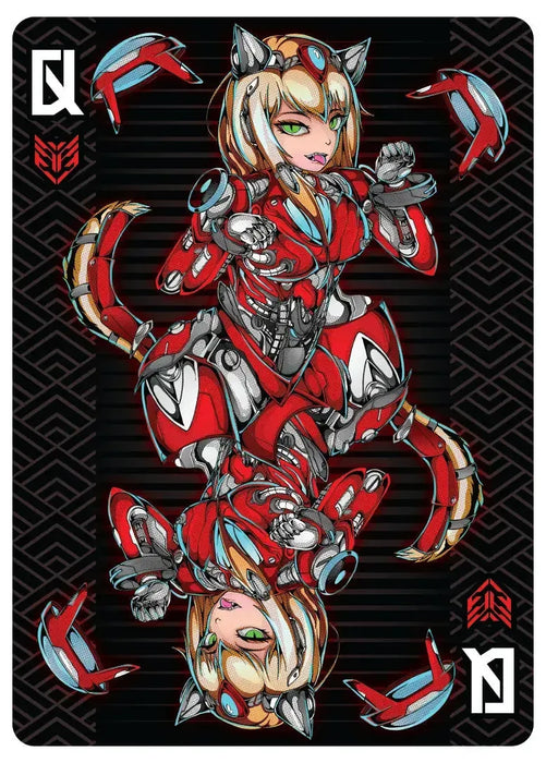 ZODIAKAI: ONYX Edition - Premium Cyberpunk Japanese Zodiac Playing Cards - Wonderland Workshop - KardecK Series