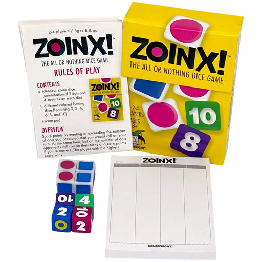 Zoinx! The All or Nothing Dice Game - Dice-Based Math Dice Game for Family, Adults, and Children (2-4 Players, Ages 8+) - Gamewright
