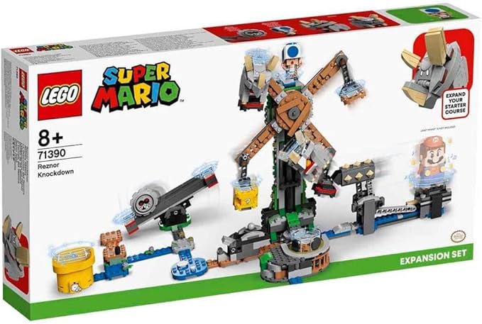 LEGO Super Mario Reznor Knockdown Expansion Set (71390) - Building Toy for Kids Age 8+