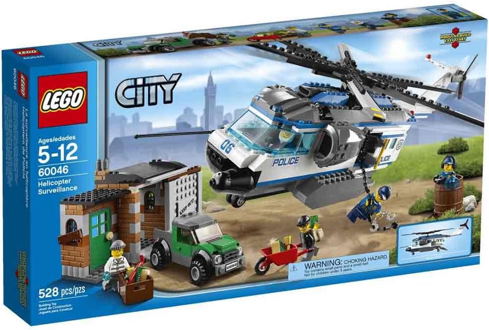 LEGO City - Helicopter Surveillance Building Set (528 Pieces) - 60046