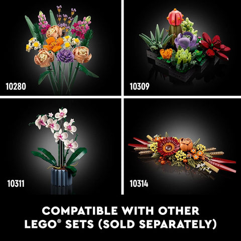 LEGO Botanicals Artificial Wildflower Bouquet - Fake Indoor Flowers Building Set for Home, Kitchen, Desk Decoration, Adults Ages 18+ - Gift for Birthdays - 10313 - Image 6