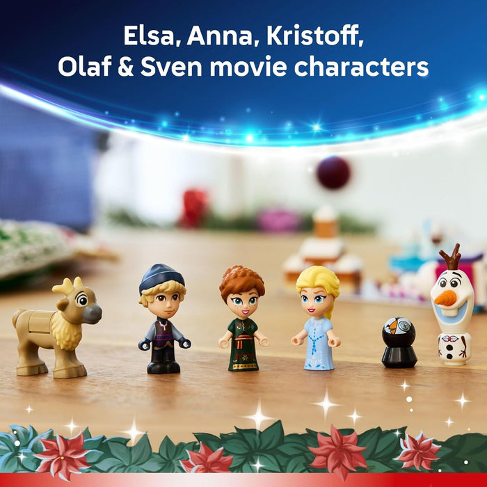 LEGO Disney Frozen Advent Calendar 2025 - Holiday Countdown Playset for Kids, Ages 5+ - Ana & Elsa Minidolls & Buildable Surprises - 43273