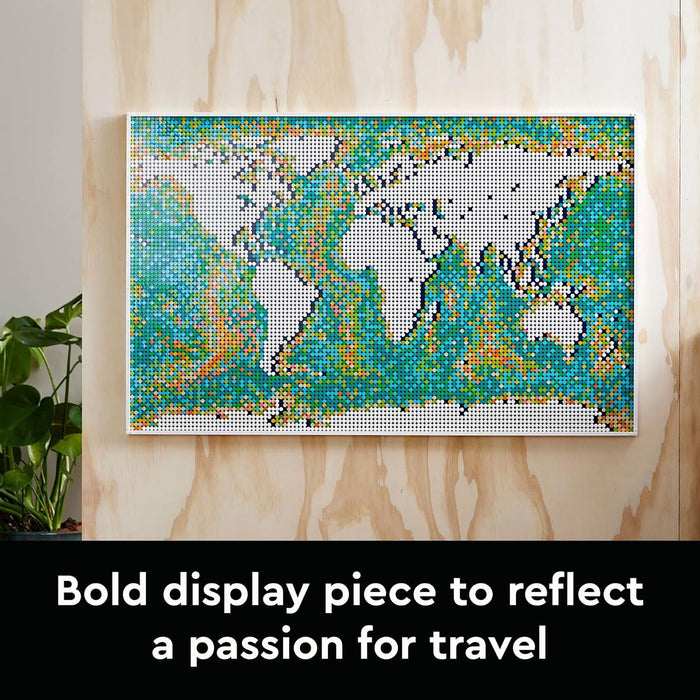 LEGO Art - World Map Building Set - Collectible Wall Art for Adults (31203)