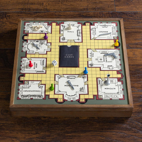 Monopoly and Clue - 2-in-1 Deluxe Vintage Wood Board Game Set (40902) - Image 4