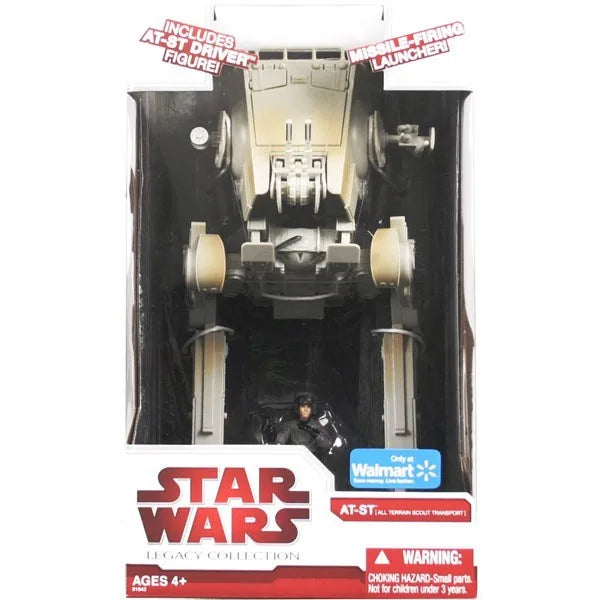 Star Wars - AT-ST (All Terrain Scout Transport, Walmart Exclusive) Vehicle with Figure (3.75") - Hasbro - The Legacy Collection