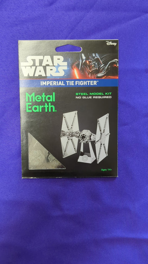 Star Wars - Unpainted Imperial TIE Fighter Figure Model Kit (Steel, Challenging Difficulty) - Fascinations - Metal Earth Series