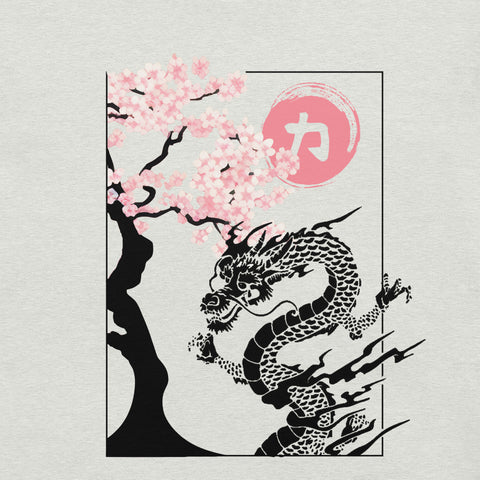 Japanese Dragon & Cherry Blossom T-Shirt – Asian Art Graphic T-Shirt - Image 32