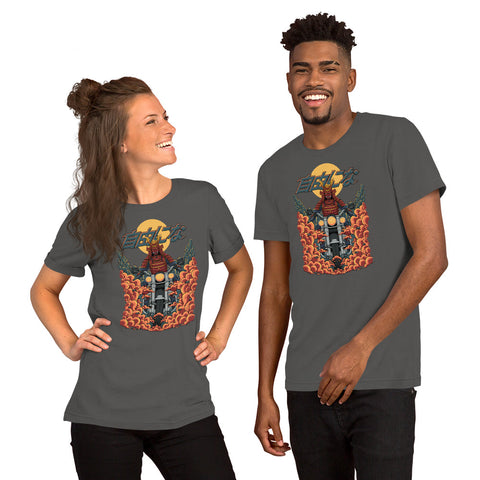 Cyberpunk Samurai Motorcycle T-Shirt – Japanese Biker Graphic Tee - Image 16