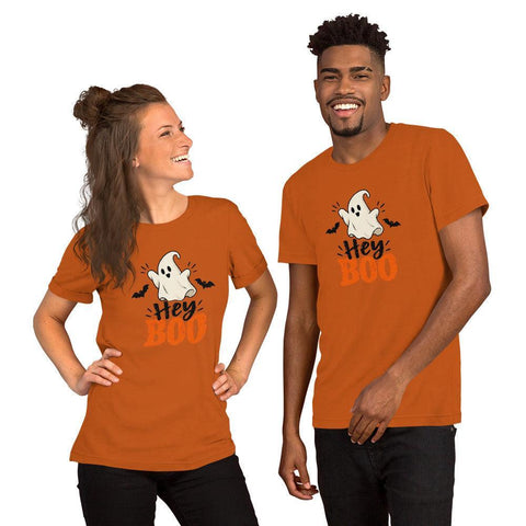 Hey Boo T-Shirt - Cute Halloween Ghost and Bats Graphic Tee - Image 16