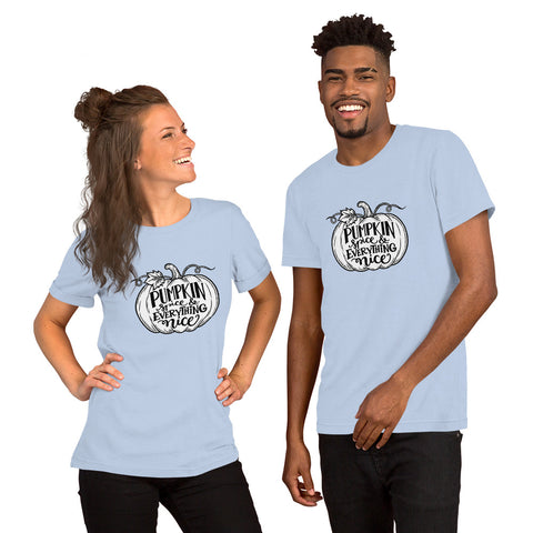 Pumpkin Spice & Everything Nice T-Shirt - Fall Pumpkin Graphic Tee - Image 40