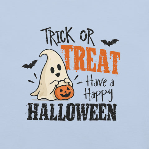 Trick or Treat Have a Happy Halloween T-Shirt - Cute Ghost and Pumpkin Graphic Tee - Image 34