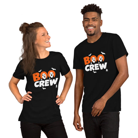 BOO CREW T-Shirt - Cute Halloween Ghosts and Spiders Graphic Tee - Image 4
