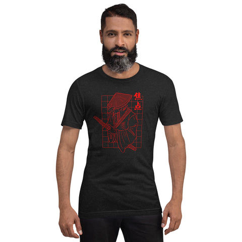 Cyberpunk Japan Samurai T-Shirt – Red Japanese Warrior Graphic T-Shirt - Image 16