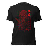 Cyberpunk Japan Samurai T-Shirt – Red Japanese Warrior Graphic T-Shirt
