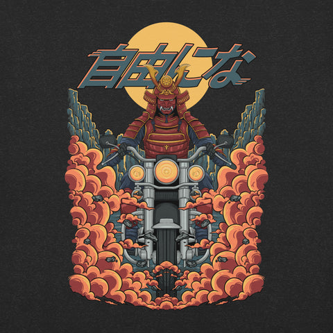 Cyberpunk Samurai Motorcycle T-Shirt – Japanese Biker Graphic Tee - Image 2