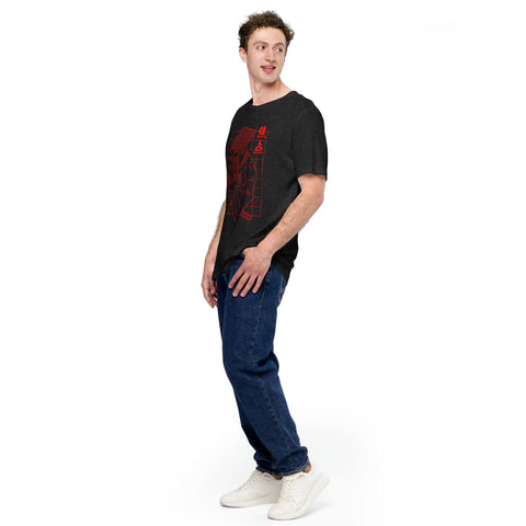 Cyberpunk Japan Samurai T-Shirt – Red Japanese Warrior Graphic T-Shirt - Image 11