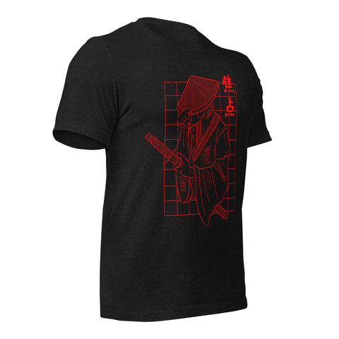 Cyberpunk Japan Samurai T-Shirt – Red Japanese Warrior Graphic T-Shirt - Image 7
