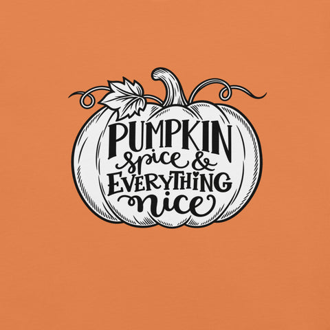 Pumpkin Spice & Everything Nice T-Shirt - Fall Pumpkin Graphic Tee - Image 22