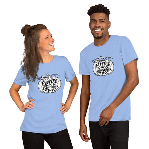 Pumpkin Spice & Everything Nice T-Shirt - Fall Pumpkin Graphic Tee - Image 36