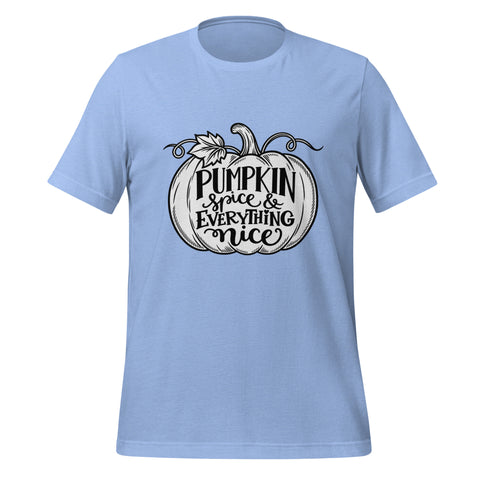Pumpkin Spice & Everything Nice T-Shirt - Fall Pumpkin Graphic Tee - Image 33