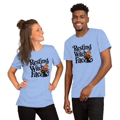Resting Witch Face T-Shirt - Funny Halloween Black Cat Graphic Tee - Image 28