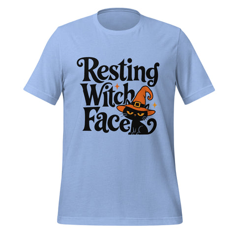 Resting Witch Face T-Shirt - Funny Halloween Black Cat Graphic Tee - Image 25