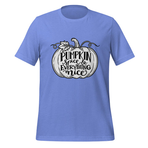 Pumpkin Spice & Everything Nice T-Shirt - Fall Pumpkin Graphic Tee - Image 25