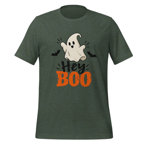 Hey Boo T-Shirt - Cute Halloween Ghost and Bats Graphic Tee - Image 9