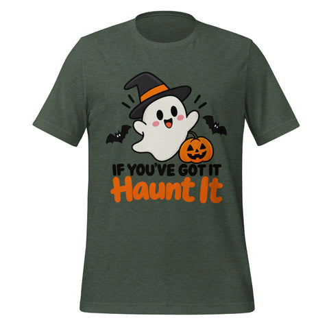 If You've Got It Haunt It T-Shirt - Cute Halloween Ghost and Pumpkin Graphic Tee - Image 5