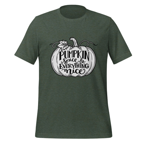 Pumpkin Spice & Everything Nice T-Shirt - Fall Pumpkin Graphic Tee - Image 9