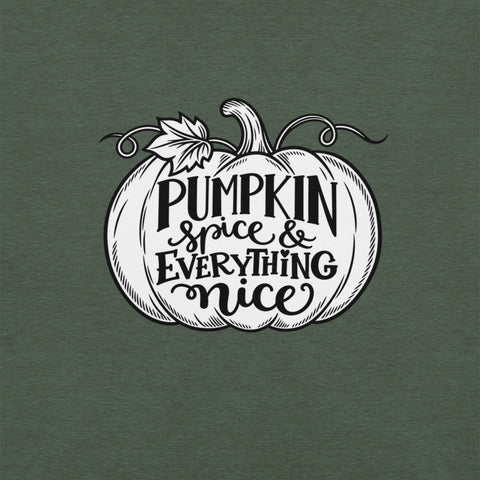 Pumpkin Spice & Everything Nice T-Shirt - Fall Pumpkin Graphic Tee - Image 10