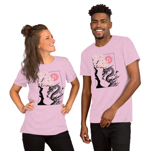 Japanese Dragon & Cherry Blossom T-Shirt – Asian Art Graphic T-Shirt - Image 11