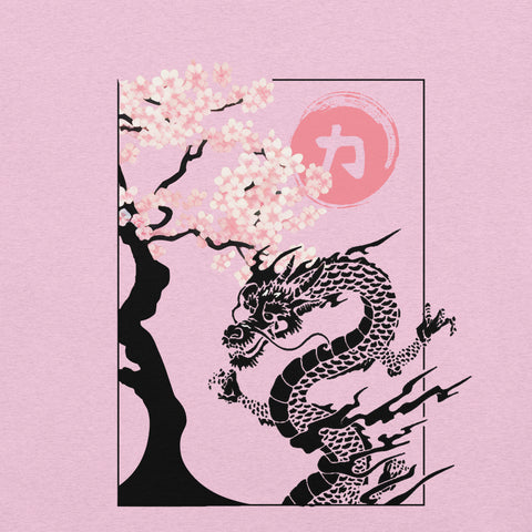 Japanese Dragon & Cherry Blossom T-Shirt – Asian Art Graphic T-Shirt - Image 12