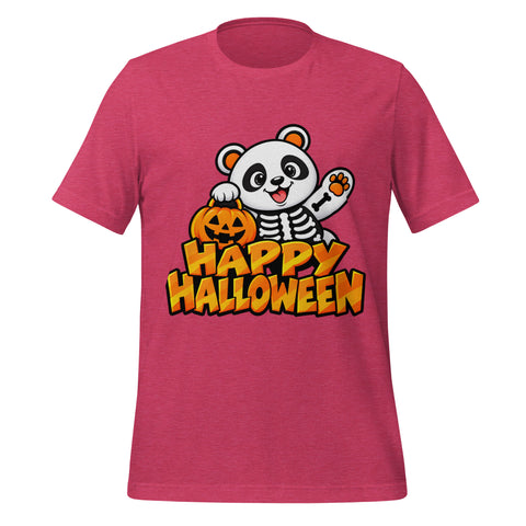 Happy Halloween T-Shirt - Cute Skeleton Panda and Pumpkin Graphic Tee - Image 13