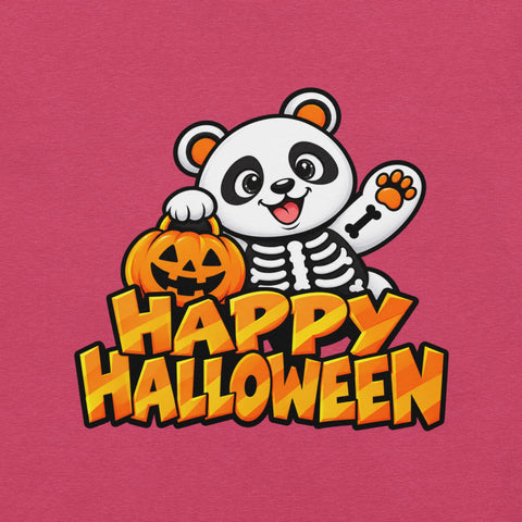 Happy Halloween T-Shirt - Cute Skeleton Panda and Pumpkin Graphic Tee - Image 14