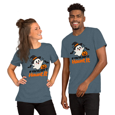 If You've Got It Haunt It T-Shirt - Cute Halloween Ghost and Pumpkin Graphic Tee - Image 12