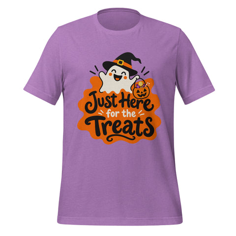 Just Here for the Treats T-Shirt - Cute Halloween Ghost and Candy Graphic Tee - Image 21