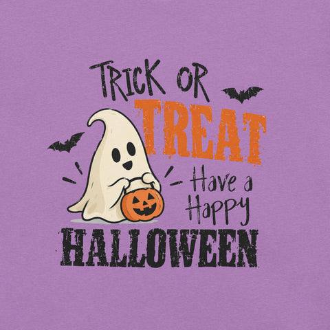 Trick or Treat Have a Happy Halloween T-Shirt - Cute Ghost and Pumpkin Graphic Tee - Image 18