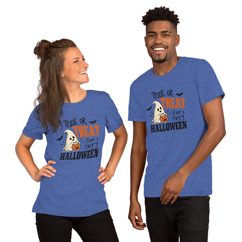 Trick or Treat Have a Happy Halloween T-Shirt - Cute Ghost and Pumpkin Graphic Tee - Image 16