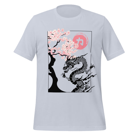 Japanese Dragon & Cherry Blossom T-Shirt – Asian Art Graphic T-Shirt - Image 13