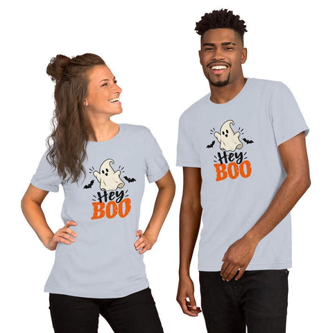 Hey Boo T-Shirt - Cute Halloween Ghost and Bats Graphic Tee - Image 32