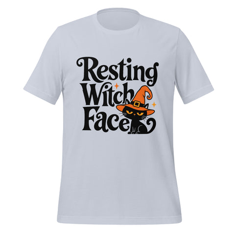 Resting Witch Face T-Shirt - Funny Halloween Black Cat Graphic Tee - Image 37