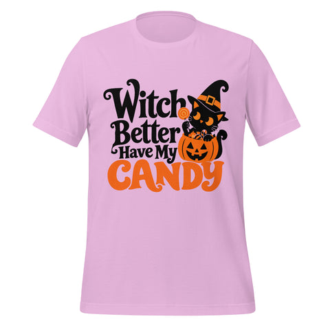 Witch Better Have My Candy T-Shirt - Cute Halloween Witch Cat and Pumpkin Graphic Tee - Image 17