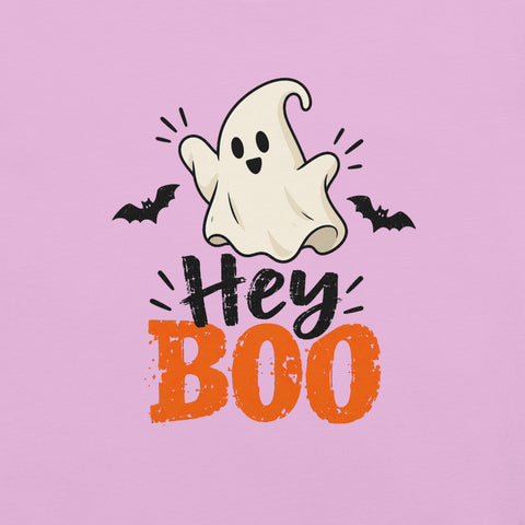 Hey Boo T-Shirt - Cute Halloween Ghost and Bats Graphic Tee - Image 22
