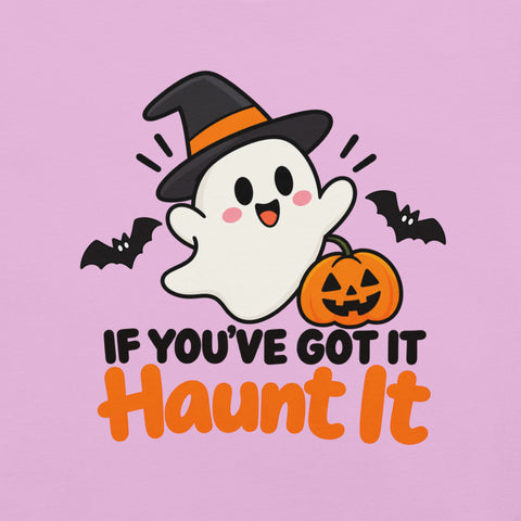 If You've Got It Haunt It T-Shirt - Cute Halloween Ghost and Pumpkin Graphic Tee - Image 22