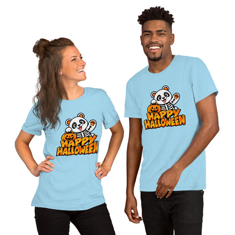 Happy Halloween T-Shirt - Cute Skeleton Panda and Pumpkin Graphic Tee - Image 36