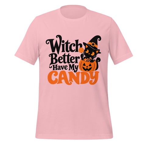 Witch Better Have My Candy T-Shirt - Cute Halloween Witch Cat and Pumpkin Graphic Tee - Image 21