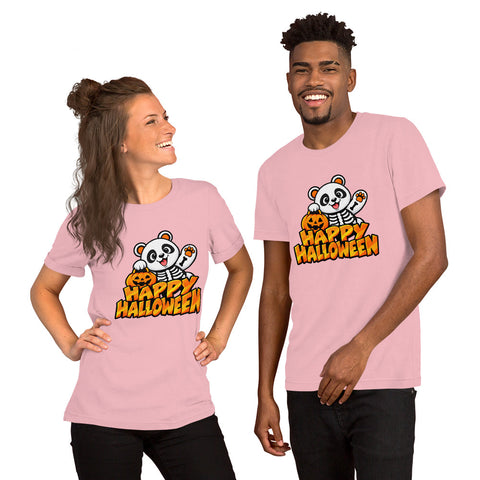 Happy Halloween T-Shirt - Cute Skeleton Panda and Pumpkin Graphic Tee - Image 28