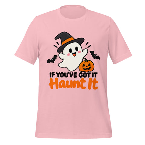 If You've Got It Haunt It T-Shirt - Cute Halloween Ghost and Pumpkin Graphic Tee - Image 25